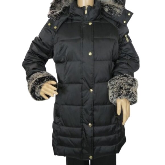 Liz Claiborne Warm and Cozy Winter Coat with Faux Fur Trim - Picture 2 of 11